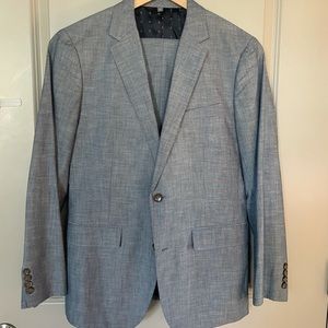 Bonobos Suit - Chambray - 40R, 30 Waist, Slim